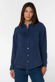 Braxton Navy Blouse