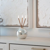 Neva Vase, Silver Metallic Everlasting