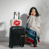 Kiss Lips Travel Blanket & Eye Mask Set