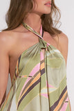 Elan Manila Maxi Halter Dress Green