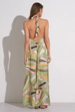 Elan Manila Maxi Halter Dress Green
