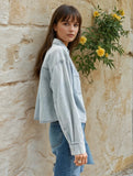 Daze The Editor Cropped Button Up in Call Me