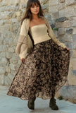Floral Organza Circle Midi Skirt