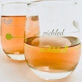 Pickleball Wine Glasses