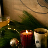 Poinsettia Holiday Candle