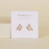 Jax Kelly Pave Spiral Gold Earrings