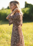 Paisley Twist Front Maxi Dress
