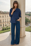 Braxton Navy Blouse