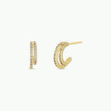 Jax Kelly Double Champagne Gold Hoop