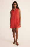 Z Supply New Light Mini Dress Cabana Red