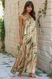 Elan Manila Maxi Halter Dress Green