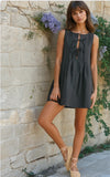 Baily Linen Pintucked Dress
