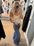 Daze Madison Mid Rise Wide Leg Denim