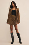 Z Supply Ciera Suede Mini Skirt Coconut