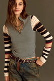 Free People Avery Zip Up Top