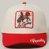 Detailed Cowboy Horse Embroidery Two-Tone Cap