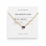 The Month Code Birthstone Necklace Collection