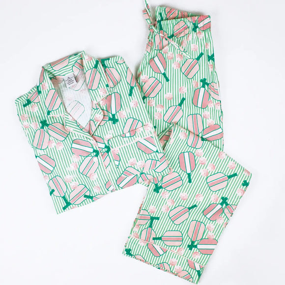 Pickleball Pj Set with Pants & Long Sleeve Top