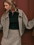 Houndstooth Cropped Jacket