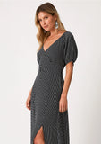 Dotted Smocked Maxi Dress