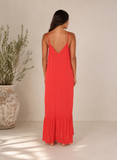 Billowy Bohemian Sleeveless V-Neck Maxi Dress