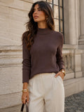 Classic Brown High Neck Sweater