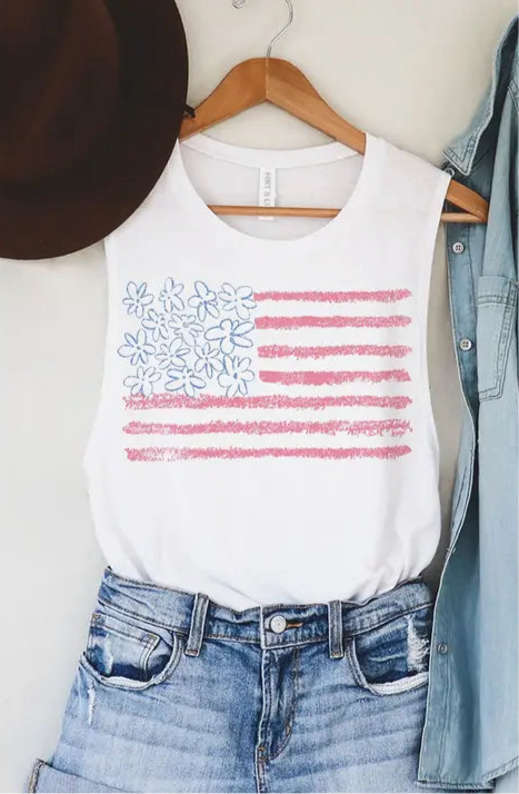 American Flag Graphic Tank