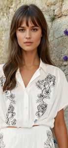 Fila Floral twist blouse