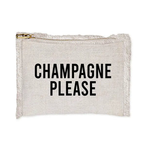 Champagne Please Zippered Pouch