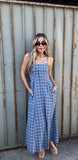 Z Supply Angel Eyes Plaid Midi Dress Mystic Blue