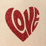 Heart Love Glitter Logo Two-Tone Corduroy Cap