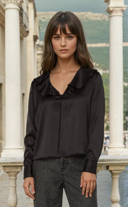 Madelyn Long Sleeve Top Black