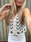 Sierra Azul crocheted vest