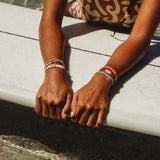 "Roxy Pink Tropics" Hair Tie + Bracelet