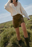 Z Supply Ciera Suede Mini Skirt Coconut