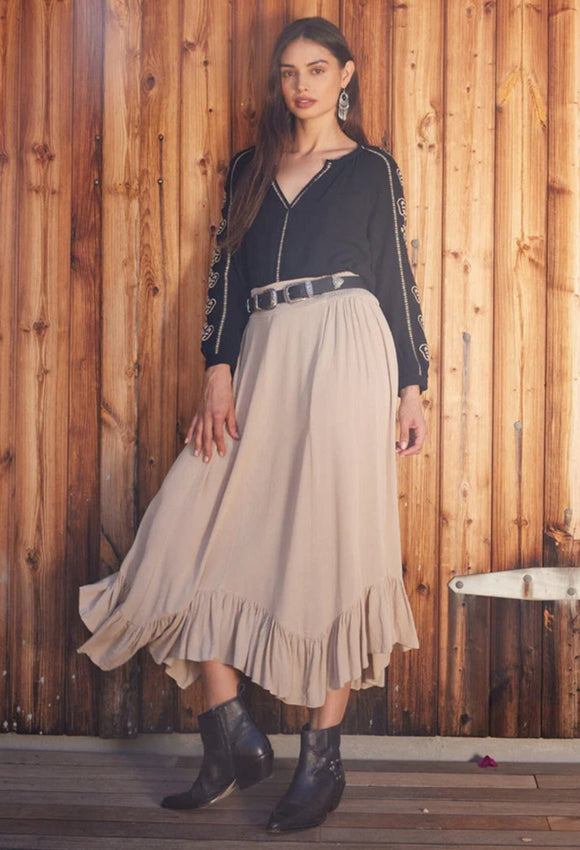 Flowy Smocked Skirt