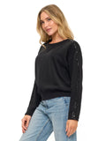Black Sequin Pullover