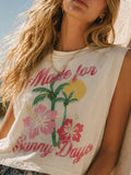 Made For Sunny Days Muscle Ivory T-Shirt