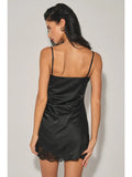 Sadie Satin Lace Mini Dress