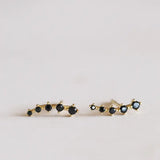 Jax Kelly Crawler - Black Cz - Gold Earrings