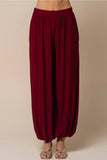 Burgundy Balloon Pants