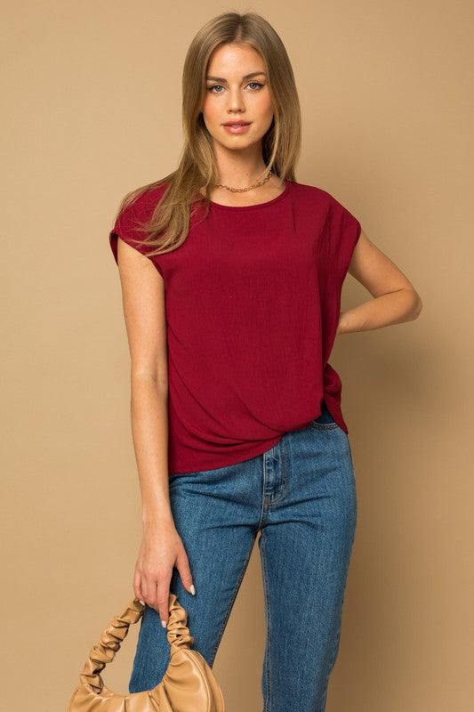 Katie Tee Burgundy