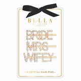 Crystal Bride, Mrs., Wifey Bobby Pins