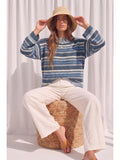Ocean Blue Striped Sweater