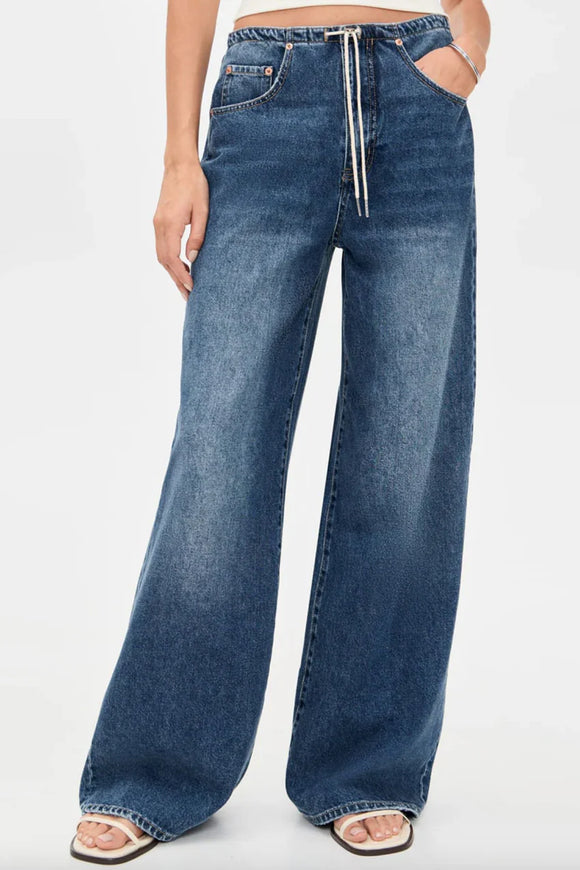 Daze Madison Mid Rise Wide Leg Denim
