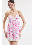 Tropical Lace Mini Dress