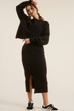 Francesca Black Midi Skirt