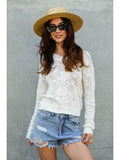 Sassy Sheer Floral V Neck