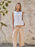 Minimal Muse Linen Sleeveless Top