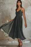 Jojo Black Sleeveless Midi Dress